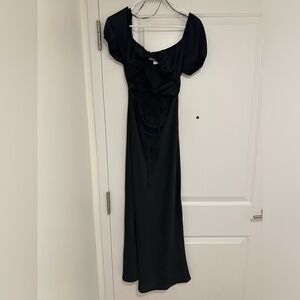 Long Black Dress with cutout front Size S